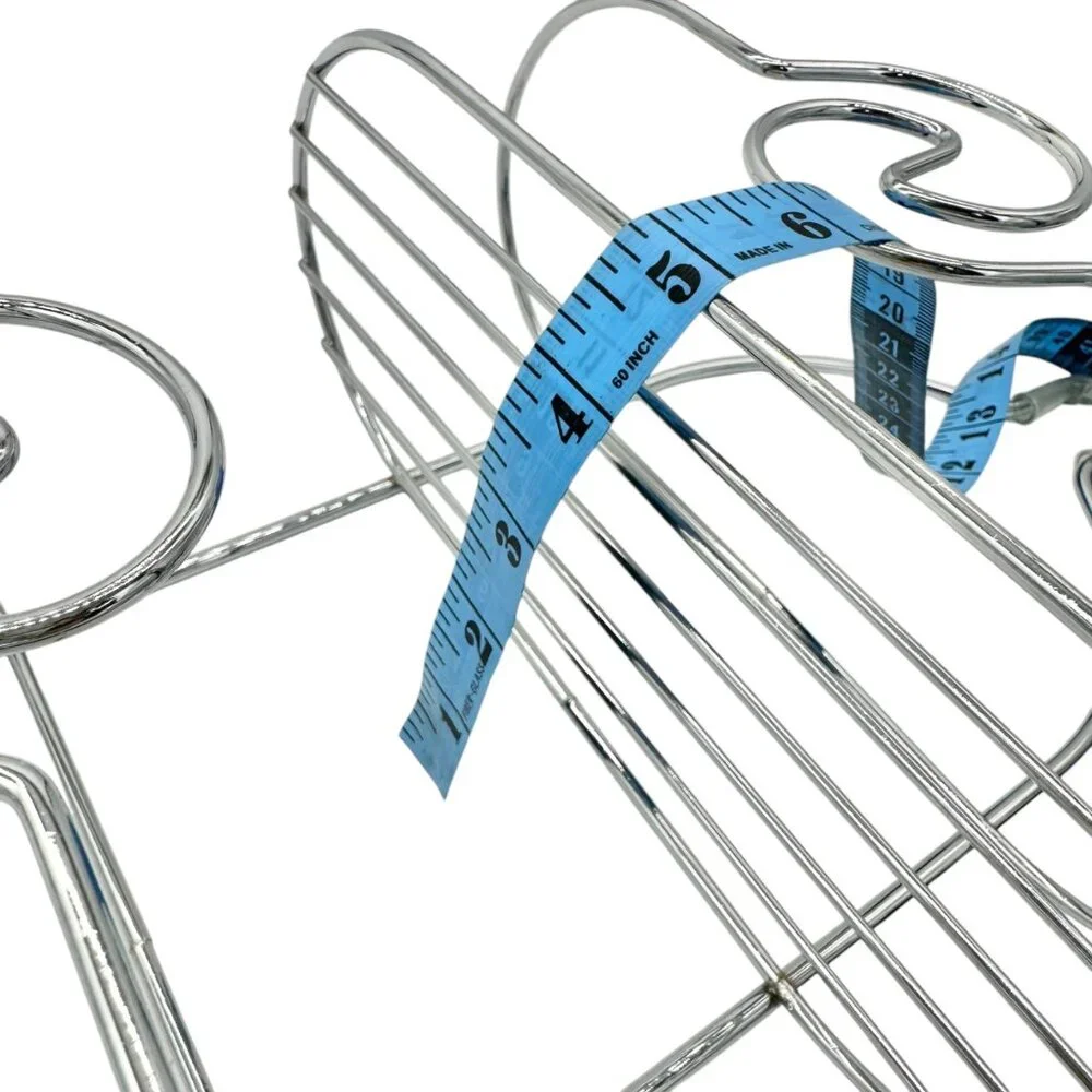 3-Tier Silver Chrome Shower Caddy Hooks & Swirl Design For Bathroom Organization